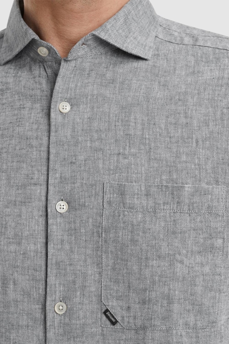 Vanguard short sleeve shirt linen cotton bl